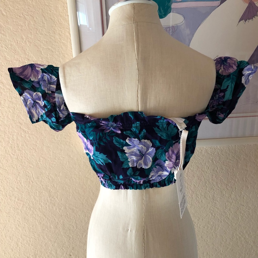 Urban Renewal Floral Print Off The Shoulder Crop Top - Picture 7 of 11